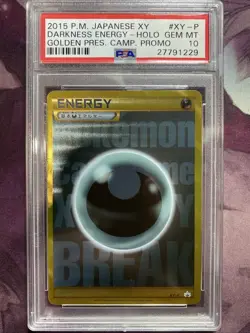 Pokemon Japanese Darkness Energy XY Golden Present Campaign Holo PSA 10 GEM MINT - Image 1