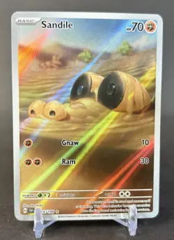 Sandile Pokemon Rare IR SV01 Scarlet & Violet Base Set Holo 216/198 NM MINT - Image 1