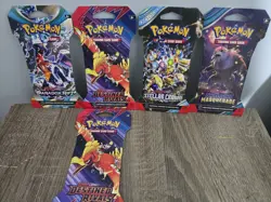 Lot of 5 Pokemon TCG: Scarlet & Violet Paradox Rift Sealed Booster Packs - Image 1