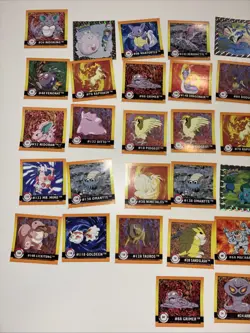 1999 Pokemon ArtBox Stickers Series 1 Lot Of 42 Holo And Base - Image 2