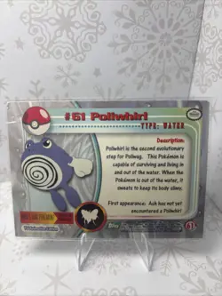 Topps Pokemon Poliwhirl #61 TV Animation Edition Regular 1999 - Image 2