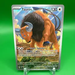 2026 Pokemon Chaos Rising Tauros 096/086 Illustration Rare Full Art Pack Fresh - Image 1