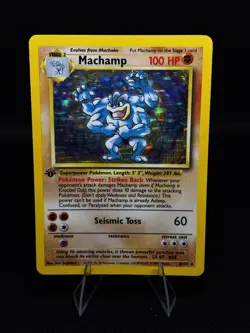 Machamp - 1st Edition - 8/102 - Pokemon Base Set Holo Rare 1999 - WOTC LP - Image 1