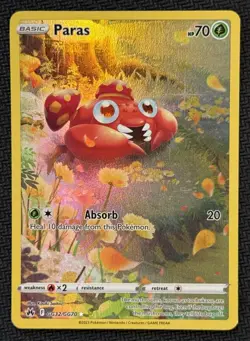 Pokemon Paras Full Art Holo Ultra Rare GG32/GG70 Crown Zenith NM - Image 1
