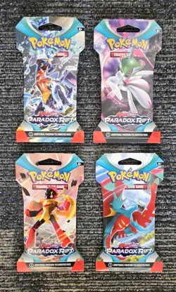 Pokemon TCG: Paradox Rift Sleeved Booster Art Set 4x New Factory Sealed - Image 1