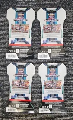 Pokemon TCG: Paradox Rift Sleeved Booster Art Set 4x New Factory Sealed - Image 2