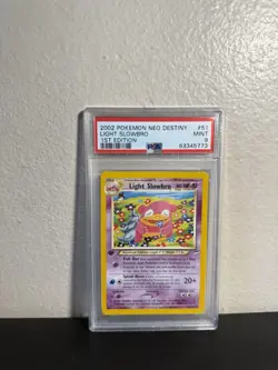 Pokemon Light Slowbro Neo Destiny 1st Edition #51 PSA 9 - Image 1