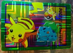 Pocket Monster Anime Bulbasaur- Bandai Cardass Sticker Pokemon -Foil- 1998- 009 - Image 1