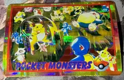 Pocket Monster Anime- Cubone/Snorlax/Raichu Bandai Cardass Sticker Pokemon- 1998 - Image 1