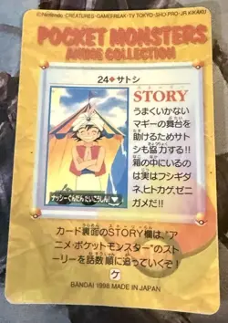 Pocket Monster Anime- Cubone/Snorlax/Raichu Bandai Cardass Sticker Pokemon- 1998 - Image 2