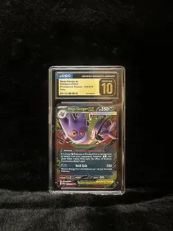 CGC PRISTINE 10 MEGA GENGAR EX POKEMON PHANTASMAL FLAMES 056/094 - Image 1