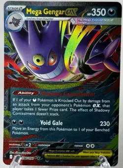 The Pokemon Company Mega Gengar ex Phantasmal Flames Holo Rare Nice Centering - Image 2