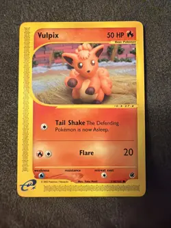 POKEMON UNGRADED VULPIX 136/165 C EXPEDITION BASE SET YUKA MORII LP - Image 1