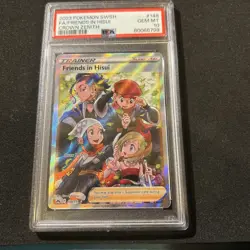 2023 POKEMON SWSH #148 FULL ART FRIENDS IN HISUI GEM MT PSA 10 CROWN ZENITH TCG - Image 1