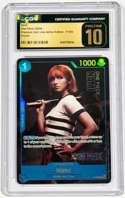 2024 One Piece Nami Live Action Promo P-053 CGC 10 Pristine English - Image 1