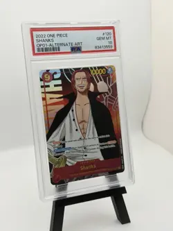 2022 ONE PIECE SHANKS ALTERNATE ART OP01-120 ROMANCE DAWN SEC PSA 10 GEM MINT - Image 1