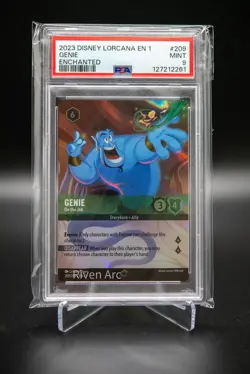 Genie Enchanted PSA 9 Mint 2023 Disney Lorcana The First Chapter 209/204 - Image 1