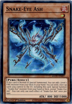 Snake-Eye Ash - YuGiOh AGOV-EN007 - Super Rare NM - Image 1