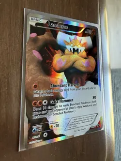 Landorus BW43 Pokemon TCG Black Star Black & White Promo Full Art Holo Card LP - Image 2
