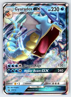 Gyarados GX SM212 Sun & Moon Black Star Promo Pokemon Card Ultra Rare Holo - Nm - Image 1