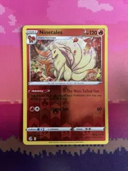Pokemon Card Ninetales Fusion Strike Reverse Holo Uncommon 031/264 Near Mint - Image 1