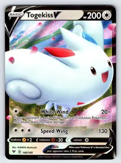 Togekiss V 140/185 2020 Vivid Voltage Pokemon Card TCG Ultra Rare Holo - Nm - Image 1