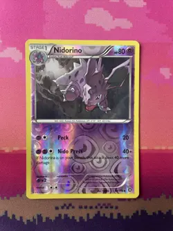 Pokemon Card Nidorino Steam Siege Reverse Holo 44/114 Near Mint - Image 1