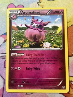 Aromatisse 93/146 Rare Pokemon TCG Card XY Base Set - LP - Image 1