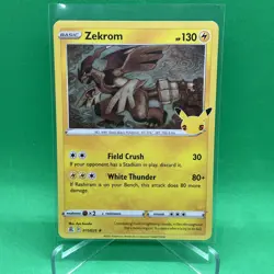 💥 Zekrom # 010/025 Holo Rare 2021 Pokemon Card Celebrations 25th Anniversary - Image 1