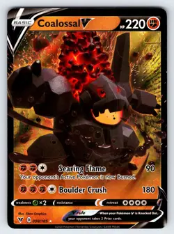 Coalossal V 098/185 2020 Vivid Voltage Pokemon Card Ultra Rare Holo - Nm - Image 1
