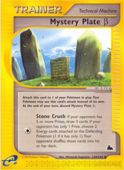 Mystery Plate Beta 134/144 Skyridge Regular Ereader Pokemon Card - Image 1
