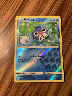 Poliwag - 37/214 - Common - Reverse Holo Pokemon Card Unbroken Bonds 2019 - Image 1