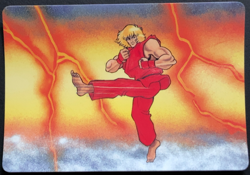 Ken Hurricane Kick 86 Street Fighter 2 Barcode Battler Card 1992 Epoch - Image 1