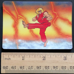 Ken Hurricane Kick 86 Street Fighter 2 Barcode Battler Card 1992 Epoch - Image 2