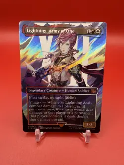 MTG Lightning, Army of One (Borderless) (Surge Foil) Final Fantasy 0545 NM/MT - Image 1