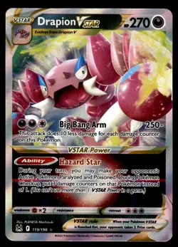 Pokemon TCG SWSH11: Lost Origin #119/196 Drapion VSTAR NM - Image 1