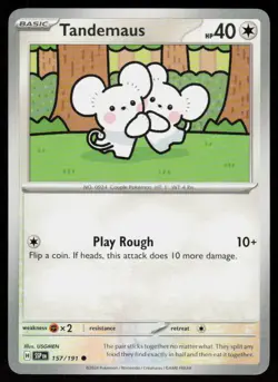 Tandemaus 157/191 Common Surging Sparks Pokemon Near Mint - Image 1