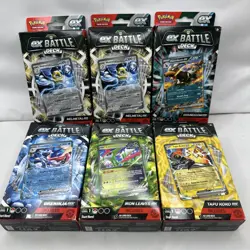 Pokemon TCG ex Battle Deck Lot Tapu Koko Houndoom Greninja Melmetal Iron Leaves - Image 1