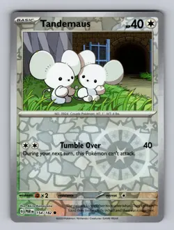 Tandemaus 154/182 Common Paradox Rift Pokemon Reverse Holo Near Mint - Image 1