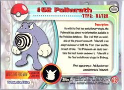 Poliwrath #62 (Black Logo) Pokemon Topps LP - Image 2