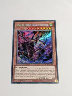Yugioh Veidos the Eruption Dragon of Extinction PHNI-EN090 1st Edition Secret NM - Image 1