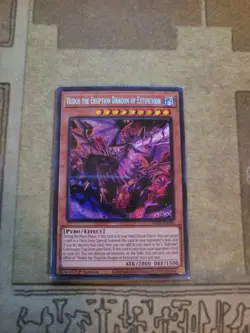 YUGIOH VEIDOS THE ERUPTION DRAGON OF EXTINCTION PHNI-EN090 SECRET 1ST ED NM - Image 1