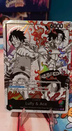 One Piece TCG ST30 Luffy & Ace Parallel Alt Art Leader Card 🔥 - Image 2