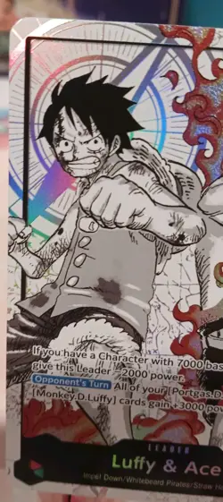 One Piece TCG ST30 Luffy & Ace Parallel Alt Art Leader Card 🔥 - Image 4