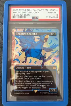 MTG TRAVELING CHOCOBO NEON BLUE PSA GEM 10 FINAL FANTASY W/ GUARD *NO RESERVE* - Image 3