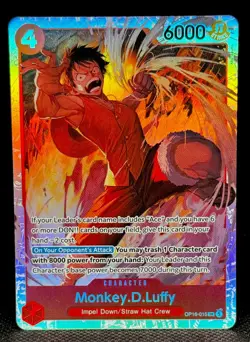 Monkey D Luffy OP16-015 SR One Piece Time of Battle NM - Image 1
