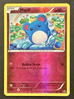 Marill 76/114 XY - Steam Siege Reverse Holo Common Pokemon Card NEAR MINT - Image 1