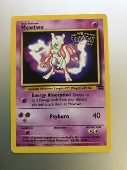 Mewtwo Pokemon Promo The First Movie Card #3 Kids WB Stamp - Image 1
