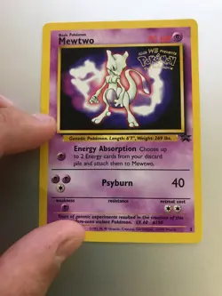 Mewtwo Pokemon Promo The First Movie Card #3 Kids WB Stamp - Image 2