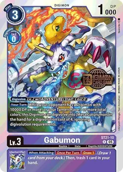 Digimon Card Game Gabumon Starter Deck 21: Hero of Hope Release Event ST21-10 - Image 1